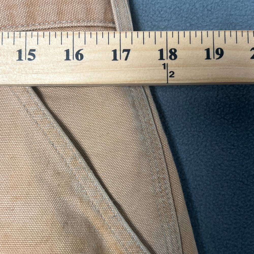 Vtg Carhartt B01 BRN Double Knee Cut Hem Work Pants Mens 34x27 (Tag 34x36) USA - Picture 8 of 11